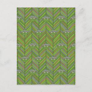 Oscar the Grouch   80's Throwback Pattern Postcard