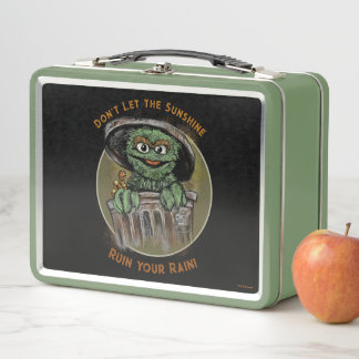 Oscar the Grouch and Slimey Quote Graphic Metal Lunch Box