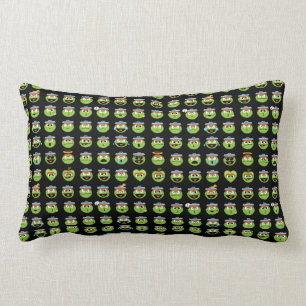 Oscar the Grouch Emoji Pattern Lumbar Cushion