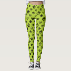 Oscar the Grouch Green Pattern Leggings