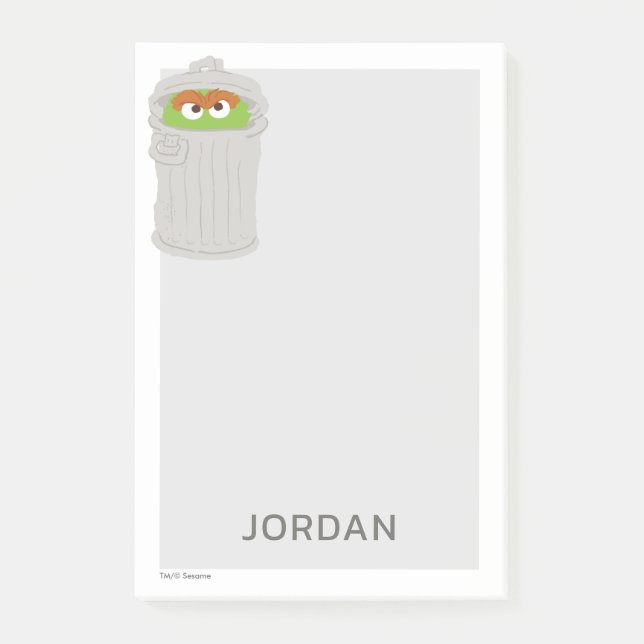 Oscar the Grouch & His Trash Can | Add Your Name Post-it Notes (Front)