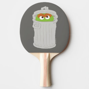 Oscar the Grouch & His Trash Can Ping Pong Paddle