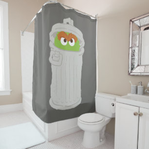 Oscar the Grouch & His Trash Can Shower Curtain