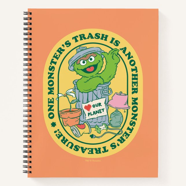 Oscar the Grouch | Monster Treasure Badge Notebook (Front)