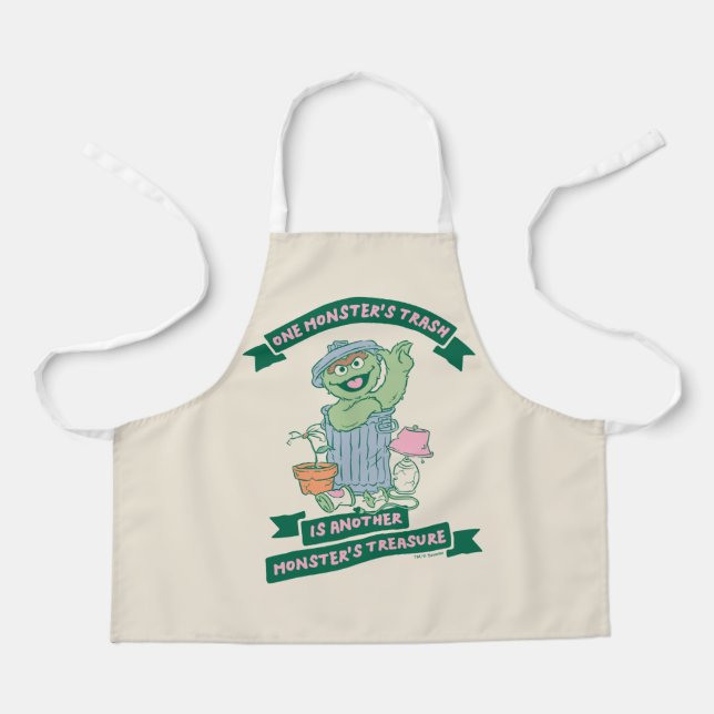 Oscar the Grouch | Monster Treasure Graphic Apron (Front)