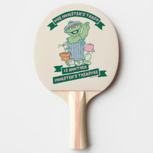 Oscar the Grouch Monster Treasure Graphic Ping Pong Paddle