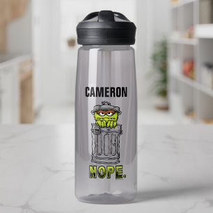 Oscar the Grouch - Nope. Add Your Name Water Bottle
