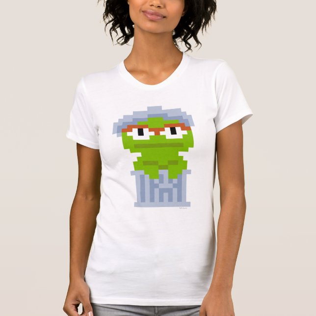 Oscar the Grouch Pixel Art T-Shirt (Front)