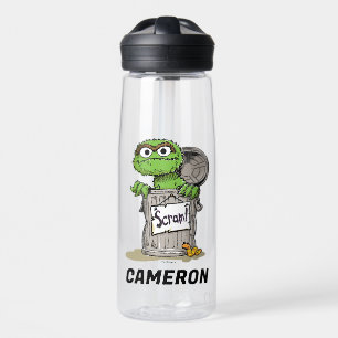 Oscar the Grouch Scram Add Your Name Water Bottle