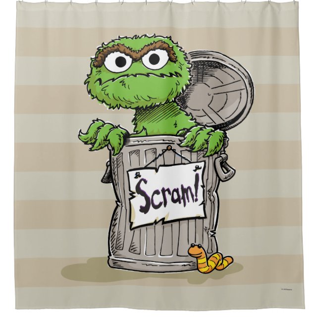 Oscar the Grouch Scram Shower Curtain (Front)