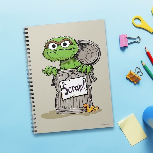Oscar the Grouch Scram Spiral Notebook (Creator Uploaded)
