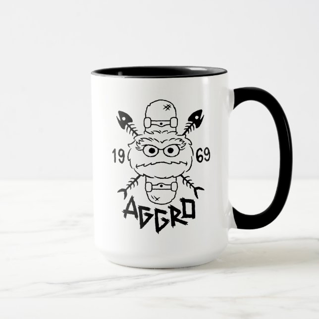 Oscar the Grouch Skate Logo - Aggro 1969 Mug (Right)