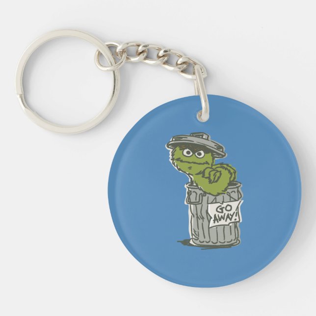 Oscar the Grouch Vintage 2 Key Ring (Front)