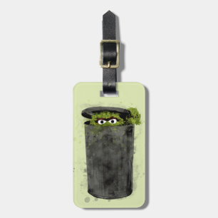 Oscar the Grouch Watercolor Trend Luggage Tag