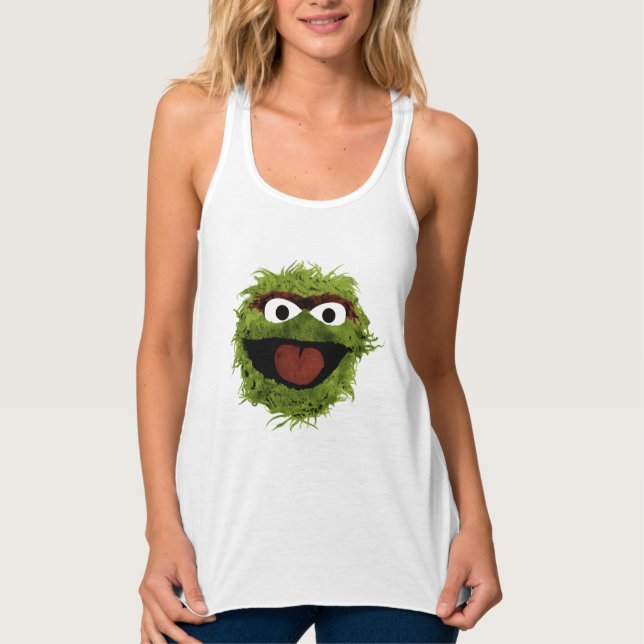 Oscar the Grouch | Watercolor Trend Singlet (Front)
