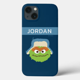 Oscar the Grouch Woodland Face   Add Your Name iPhone 13 Case