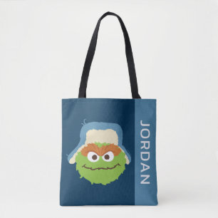 Oscar the Grouch Woodland Face Add Your Name Tote Bag