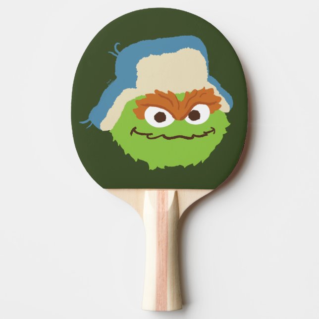 Oscar the Grouch Woodland Face Ping Pong Paddle (Front)