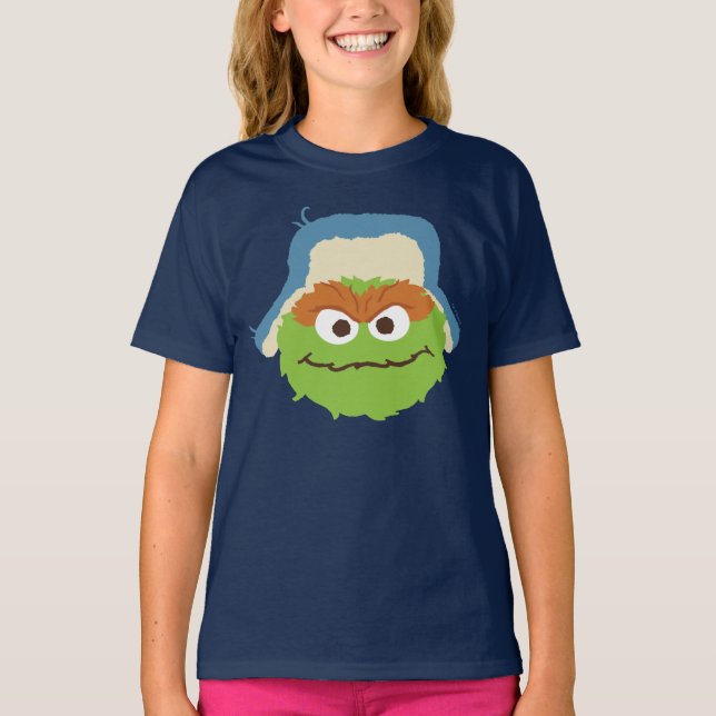 Oscar the Grouch Woodland Face T-Shirt (Front)
