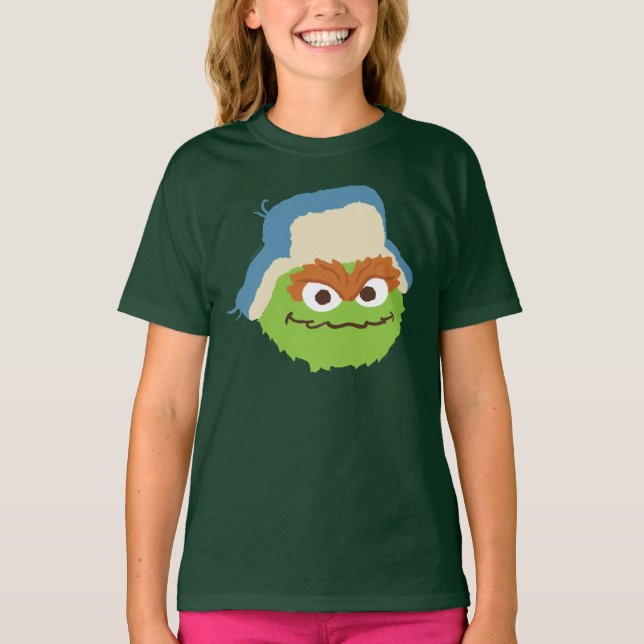 Oscar the Grouch Woodland Face T-Shirt (Front)