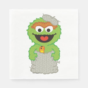 Oscar the Grouch Wool Style Napkin