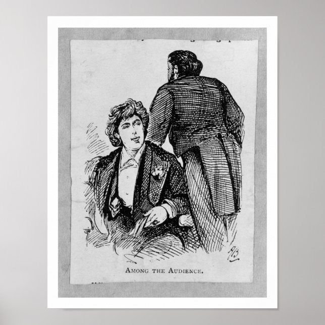 Oscar Wilde (1854-1900) Among the Audience (engrav Poster (Front)