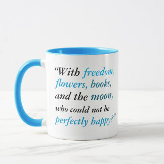 Oscar Wilde "Flowers, Books, and the Moon" Mug