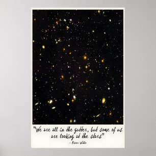 Oscar Wilde Quote Art Print Looking at the Stars