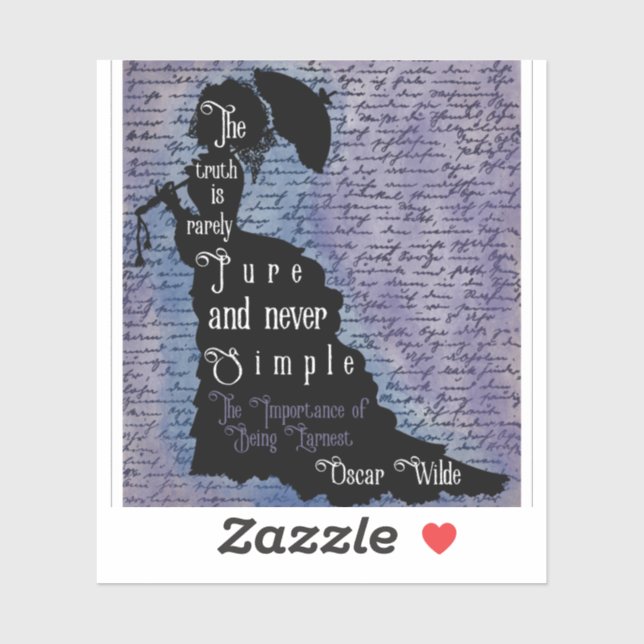 Oscar Wilde Quote Silhouette Poster (Sheet)