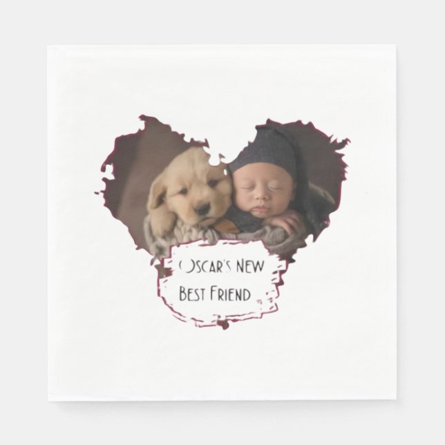 oscar's new best friend napkin (Front)