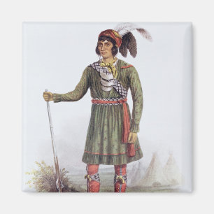 Osceola or 'Rising Sun', a Seminole Leader Magnet