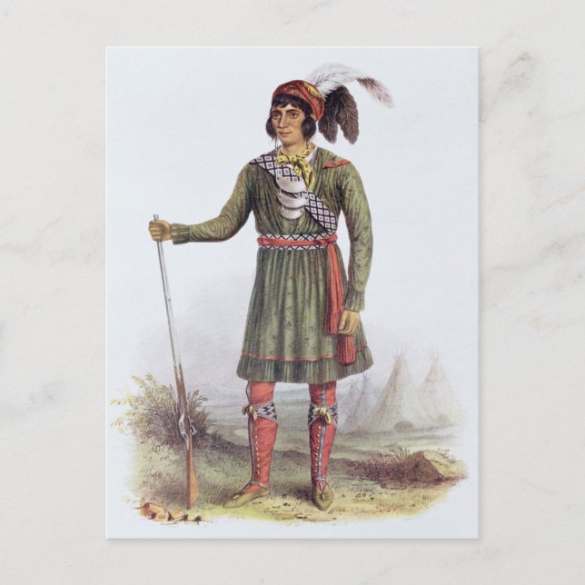 Osceola or 'Rising Sun', a Seminole Leader Postcard (Front)
