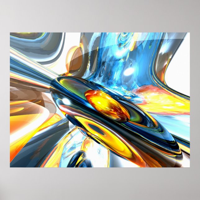 Oscillating Colour Abstract Poster (Front)