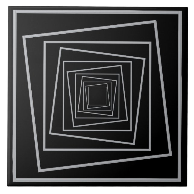 oscillating frame on black background tile (Front)