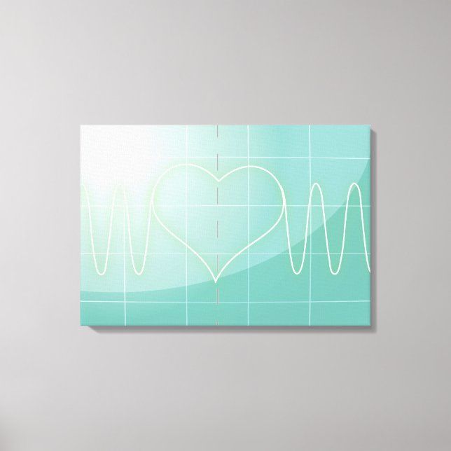 Oscilloscope Love Canvas Print (Front)