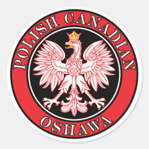 Oshawa Polish Canadian Eagle Classic Round Sticker