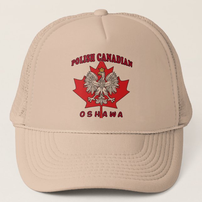 Oshawa Polish Canadian Leaf Trucker Hat (Front)