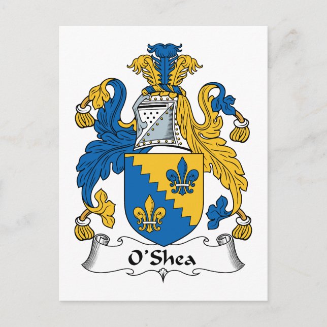 O'Shea Family Crest Postcard (Front)