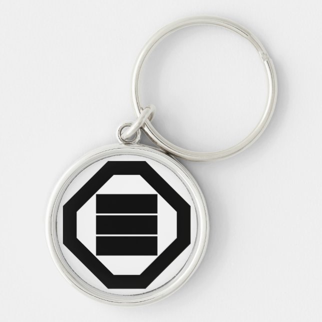 Oshiki with triangular characters key ring (Front)