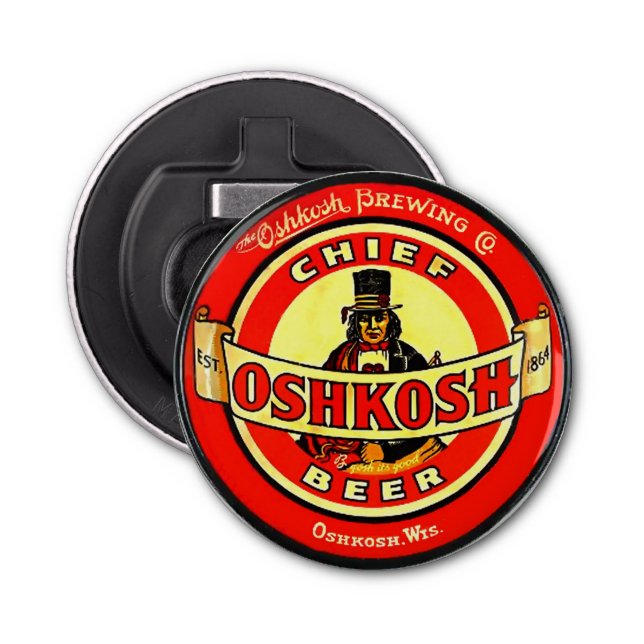 Oshkosh Wisconsin Beer Bottle Opener (Front)