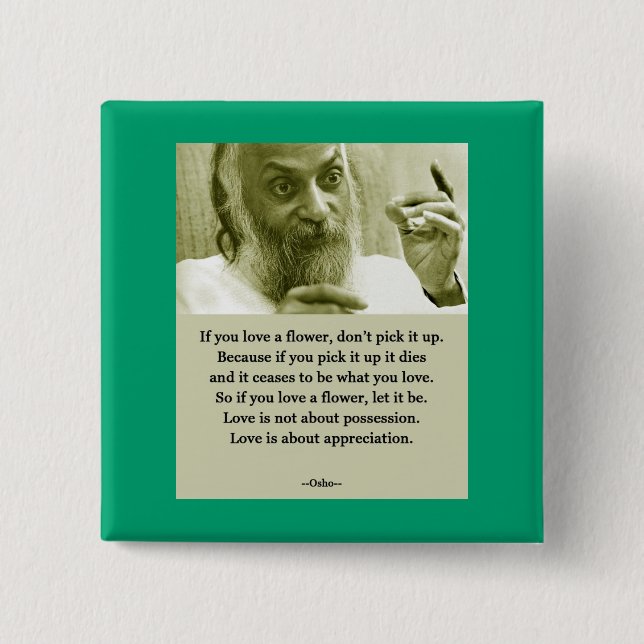Osho 15 Cm Square Badge (Front)