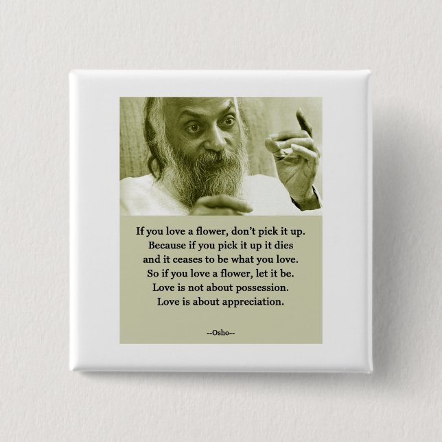 Osho 15 Cm Square Badge (Front)