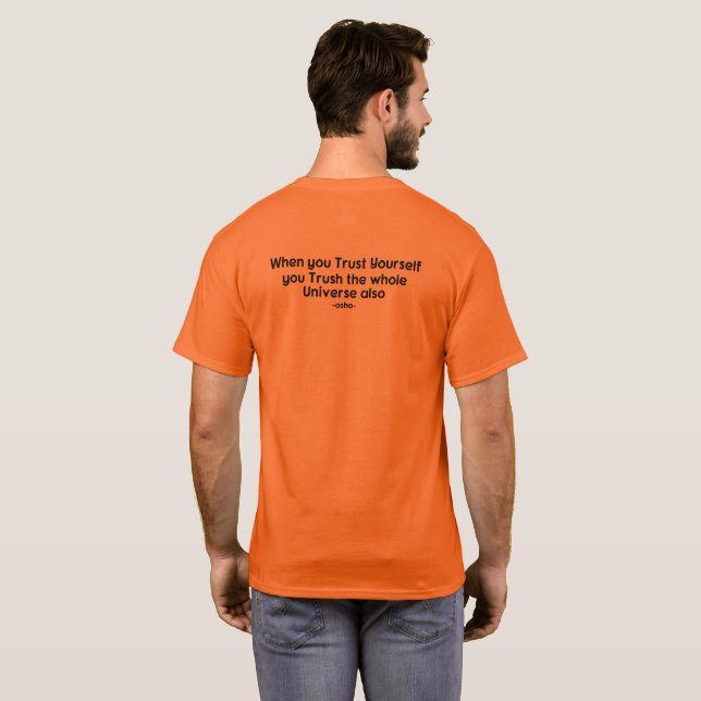osho quotes trust yourself T-Shirt (Back Full)