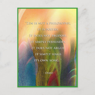 Osho Zen quote postcard