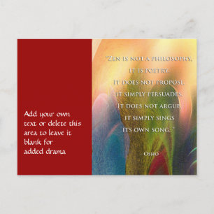 Osho Zen quote postcard
