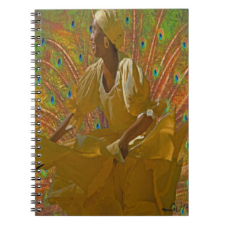 OSHUN DANZA OF THE PEACOCK SPIRAL NOTEBOOK