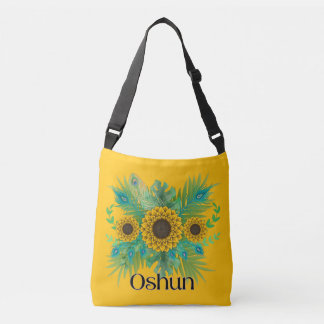 Oshun Goddess Sunflowers Crossbody Bag