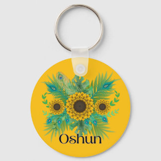 Oshun Goddess Sunflowers Key Ring