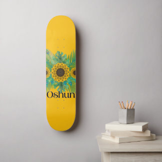 Oshun Goddess Sunflowers Skateboard