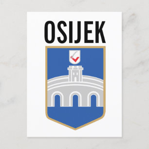 Osijek coat of arms, Croatia Postcard